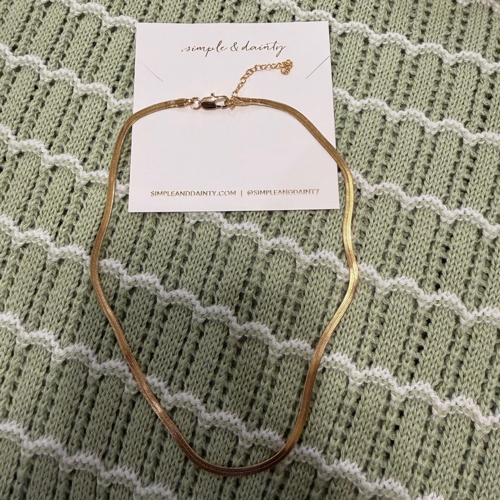 Gold Filled Herringbone Necklace